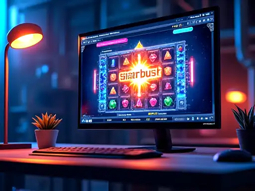 Starburst pokie artwork at Perth Casino